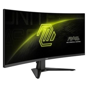 شاشة ألعاب منحنية ام اس اي MAG 346CQ - قياس 34 انج UWQHD 3440x1440 - معدل التحديث 180 هرتز, 1 مللي ثانية - أسود
