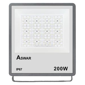  كشاف ضوئي اسوار - بروجكتر خارجي ليد - 200 واط - 3000 كلفن - IP67 - دافئ - أبيض 