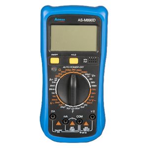  مقياس متعدد رقمي اسوار - جراب، وجهاز تنبيه، وحماية من الحمل الزائد - 20 أمبير - ازرق 