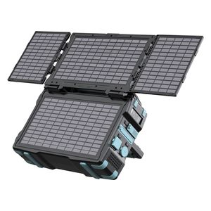  مولد طاقة شمسية محمول باورولوجي - 300 واط - 76800 مللي أمبير - أسود 