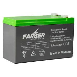  بطارية فاربر SLA  - 12 فولت - 7 أمبير - رمادي 