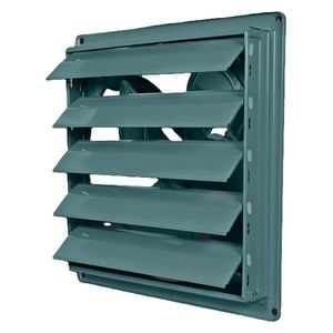  Aswar - Industrial Fan with Front Shutter - 18 inches - Metal Housing, Fixed Shutter - Blue 