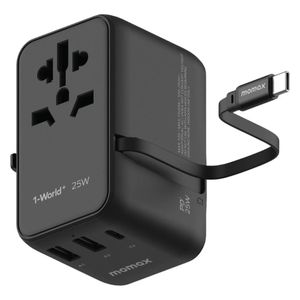  Momax Charger - Up to 25W charging power for fast and efficient charging - Lightweight and compact design fits easily in a pocket or bag - Black 