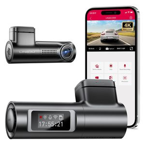Lingdu D500 - Dash Cam - 4K Resolution - built-in GPS & Wi-Fi - Black