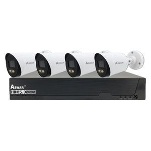 Aswar - Outdoor Security Cameras Kit - 5MP - 4 cameras - White