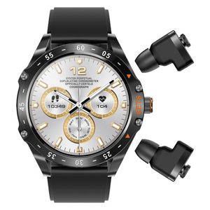  ساعة هايب الذكية مع سماعات أذن بورودو - شاشة مقاس 1.52 انج IPS ، مقاومة للماء بتقنية IP67 - أسود 