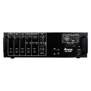 Aswar - Sound Amplifier - 120W - Bluetooth, TF card, FM, USB, Inputs - Black