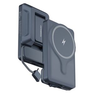  Powerology - Power Bank - 5000mAh - with Magnetic Wireless Car Charger - Black 