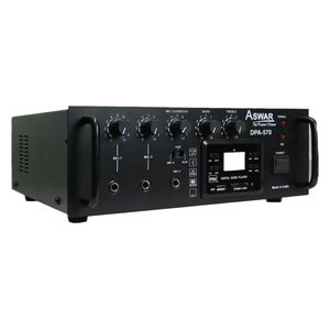 Aswar - Sound Amplifier - 70W - Bluetooth, TF card, FM, USB, Inputs - Black