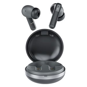  Powerology - Bluetooth Headphone In Ear - 4 microphones with Active Noise Cancellation - Smart touch for music and call control - Black 