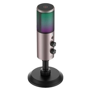  Havit GK61 Live Microphone  - Professional condenser microphone for streaming and recording - RGB lighting - Ochre 