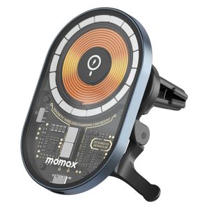  Momax Q.Mag Mount 3 Magnetic Wireless Car Charger - Fast Wireless - 360° Rotation - Gray 