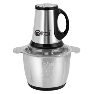  مفرمة ريتال RT-1002 - بسعة 3 لتر - 300 واط - ستانلس ستيل - سلفر 
