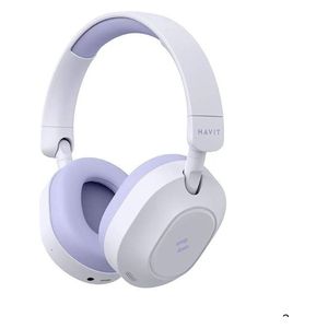 Havit H668BT - Bluetooth Headphone Over Ear - 50 hours Playback Time - Active Noise Cancellation -  Purple