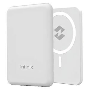 Infinix - Wireless Magnetic & USB-C Charging Power Bank  - 3000mAh - 18W - White