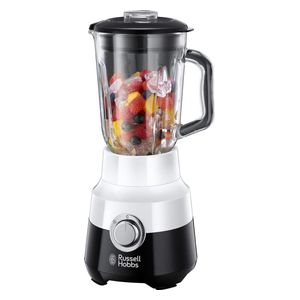  خلاط راسل هوبز - 650 واط - إبريق زجاجي سعة 1.5 لتر - 4 شفرات من الفولاذ المقاوم للصدأ قابلة للفصل - أسود 