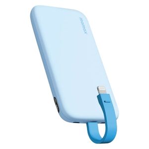  Momax - Power Bank - 10000mAh - Built-in Lightning Cable - Fast Charging - Blue 