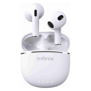  سماعات انفنكس داخل الاذن Earbuds XE23 - بلوتوث - مدة التشغيل ما يصل إلى 25 ساعة من اللعب مع علبة الشحن - ابيض 