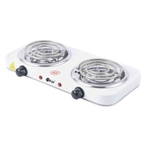  طباخ ريتال كهربائي RT-1030 - مشعل عدد 2 - 2000 واط - ستانلس ستيل -ابيض 