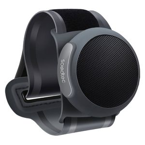  سبيكر صوت لاسلكي بورودو Wristsound Active - بطارية 3.7 فولت ليثيوم أيون 250 مللي أمبير في الساعة - مقاوم للماء بتصنيف IPX-6 - إصدار 5.3 بلوتوث - أسود 