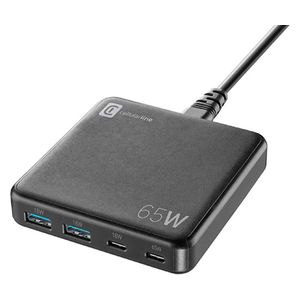 Cellularline 4044 - Multipower Desk Charger - 65W - 4 Ports - Black
