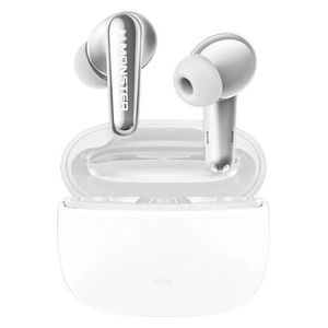 Monster Clarity 200 ANC Wireless Earbuds - Active Noise Cancellation (ANC) - Long Playtime Up to 25 hours of total listening time - White