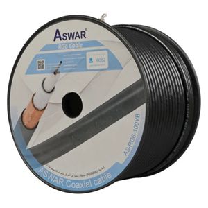  Aswar - Coaxial Cable RG6 for Satellite - 91.44 m - Black 