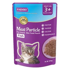  فينبي طعام للقطط بجزيئات اللحم مع السمك - 85 غم 