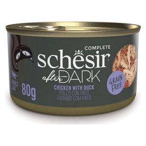 Schesir Dark Chicken With Duck in Broth Cat Food - 80g