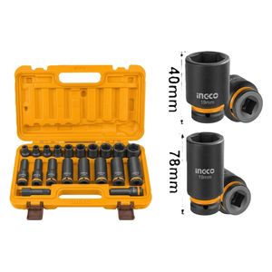  Ingco HKISSD12203L  - 1/2 inch Drive Cr-Mo Impact Socket Set - 20 Pcs 