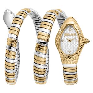  ساعة جست كافالي للنساء JC1L374M0055 - عرض بعقارب, سوار من الستانلس ستيل - ذهبي 