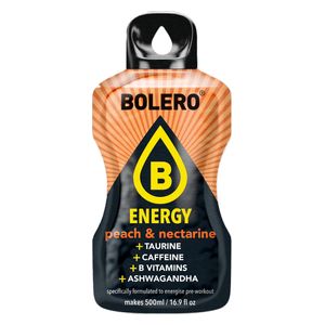  بوليرو إنرجي مزيج مشروب طاقة خالٍ من السكر بنكهة الخوخ والنكتارين- 6 ظرف × 7 غم 