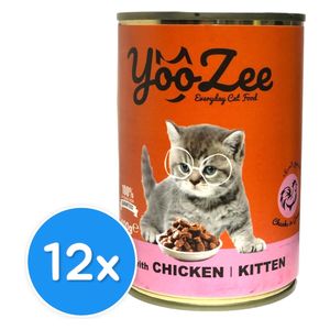 Yoozee Kitten Chicken Cat Food - 12 Pieces 