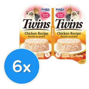 Inaba Twins Chicken Recipe Cat Food - 6 pieces