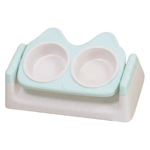  Dual Bowl For cats - Mint 