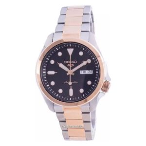  ساعة سيكو للرجال SRPE58K1 - عرض بعقارب, سوار من الستانلس ستيل - روز 