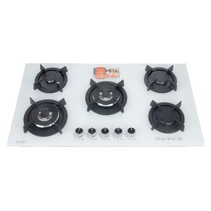  طباخ غاز داما - 90 سم - 5 شعلات - D98W - أبيض 