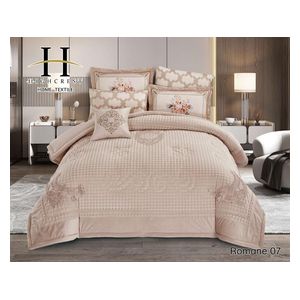  Highcrest Winter Comforter Set, Double, 260 x 240cm - 6 Piece - Beige 