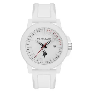  U.S. POLO ASSN. Watch USPA1029-09 For Men - Analog Display, Silicone Band - White 