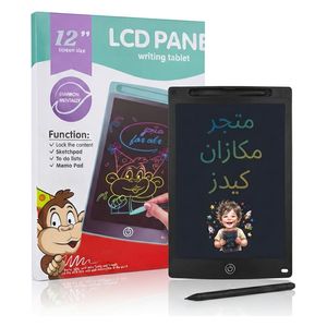  اي زويل لوحة كتابة إلكترونية بشاشة ليد للرسم والملاحظات - قياس 12 انج - 12tagldc - أسود 