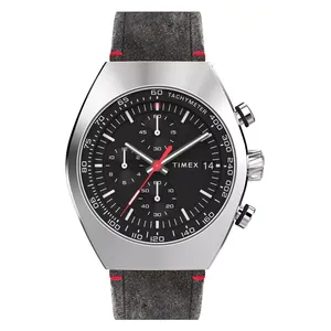 Timex Watch TW2W50000 For Men - Analog Display, Leather Band - Black