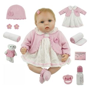  ZIYIUI Reborn Baby Doll Realistic Silicone Vinyl - 55cm - Pink 