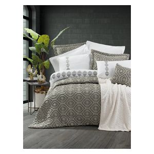  صدف طقم زفاف بلاتينيوم مزدوج 270 × 260 سم - 11 قطعة - بيجي 