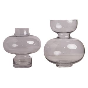  رقة هوم طقم مزهريتين - V-10A - زجاج 