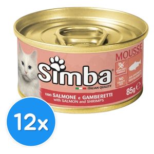 Simba Mousse with Salmon and Shrimps Cat Food - 12 Pieces