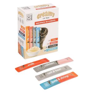  Creamy Multipack 40+8 Gratis Cat Snack - 48 Pieces 
