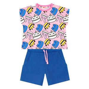  Sweet Cookies Girl Crop-Top&Shorts Set - 6Y 
