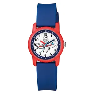 Q&Q Watch VR41J010Y For Kids - Analog Display, Resin Band - Blue