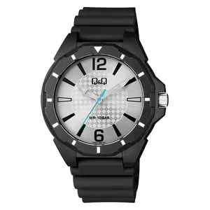  Q&Q Watch V30A-001VY For Men - Analog Display, Resin Band - Black 