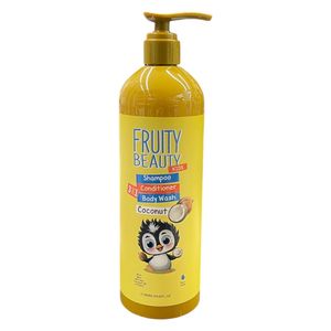  فروتي بيوتي شامبو بلسم وغسول للجسم 3 في1 للاطفال, بخلاصة جوز الهند - 850 مل 